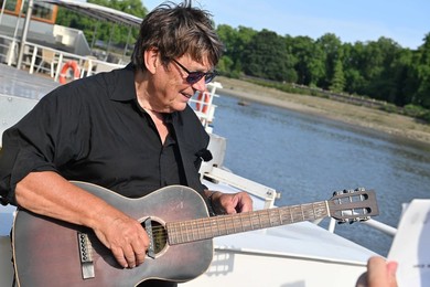 Filming "In London Town Tonight" on the River Thames for "The Andrew Eborn Show" , 26th June 2026