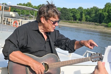 Filming "In London Town Tonight" on the River Thames for "The Andrew Eborn Show" , 26th June 2026