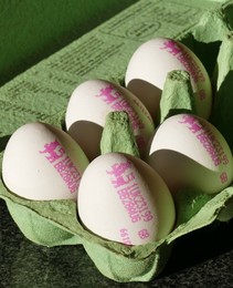 British Lion stamped eggs feature a red lion quality mark this guarantees the eggs are from British hens vaccinated against salmonella
