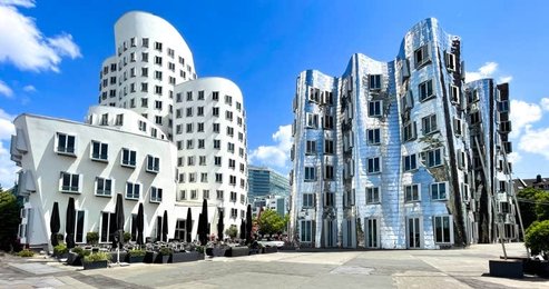 Architecture by Frank Gehry in Düsseldorf, Germany