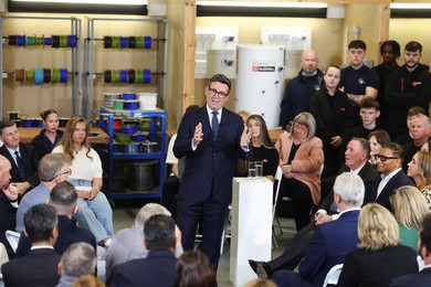 Prime Minister Andy Burnham visits New College Lanarkshire