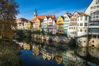 Häuser am Neckar in Tübingen