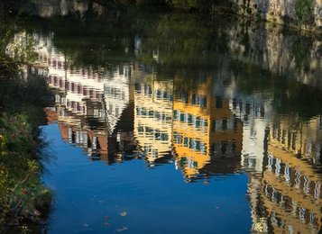 Häuser am Neckar in Tübingen