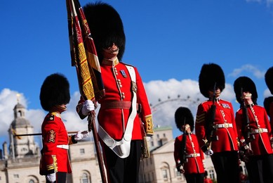 The Household Cavalry centenary dedication of the Guards Memorial