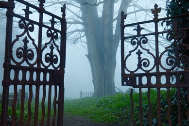 Cemetery gate