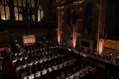 Oman's Sultan Haitham bin Tariq attends Guildhall State Banquet in London