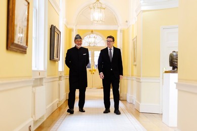 Prime Minister Andy Burnham meets Sultan of Oman