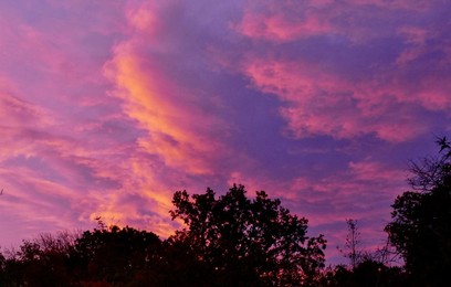 Colourful dawn skies