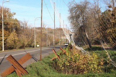 Anti-drone nets installed over Kharkiv roads to guard against Russian UAVs